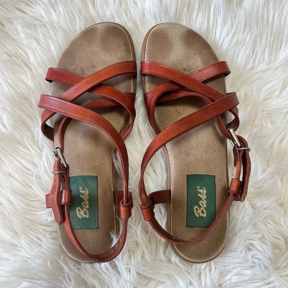 Vintage 1980s G.H. Bass & Co. Sunjuns Margie Leather Strappy Sandals – Size 7 🍁 - Picture 1 of 11